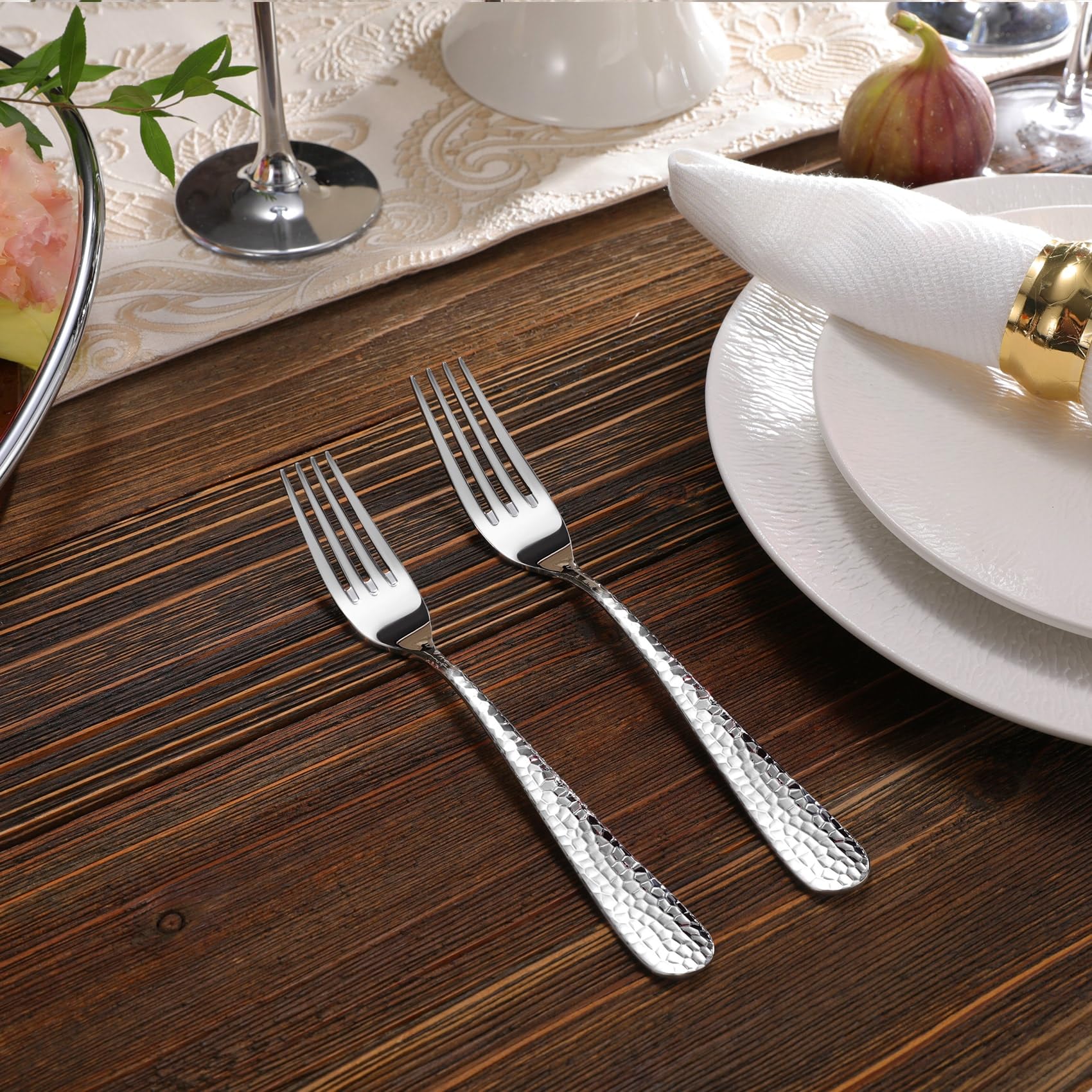 KEAWELL Premium Louise Hammered 20/45/65-Piece Silverware Set (20) — Amazon image 7