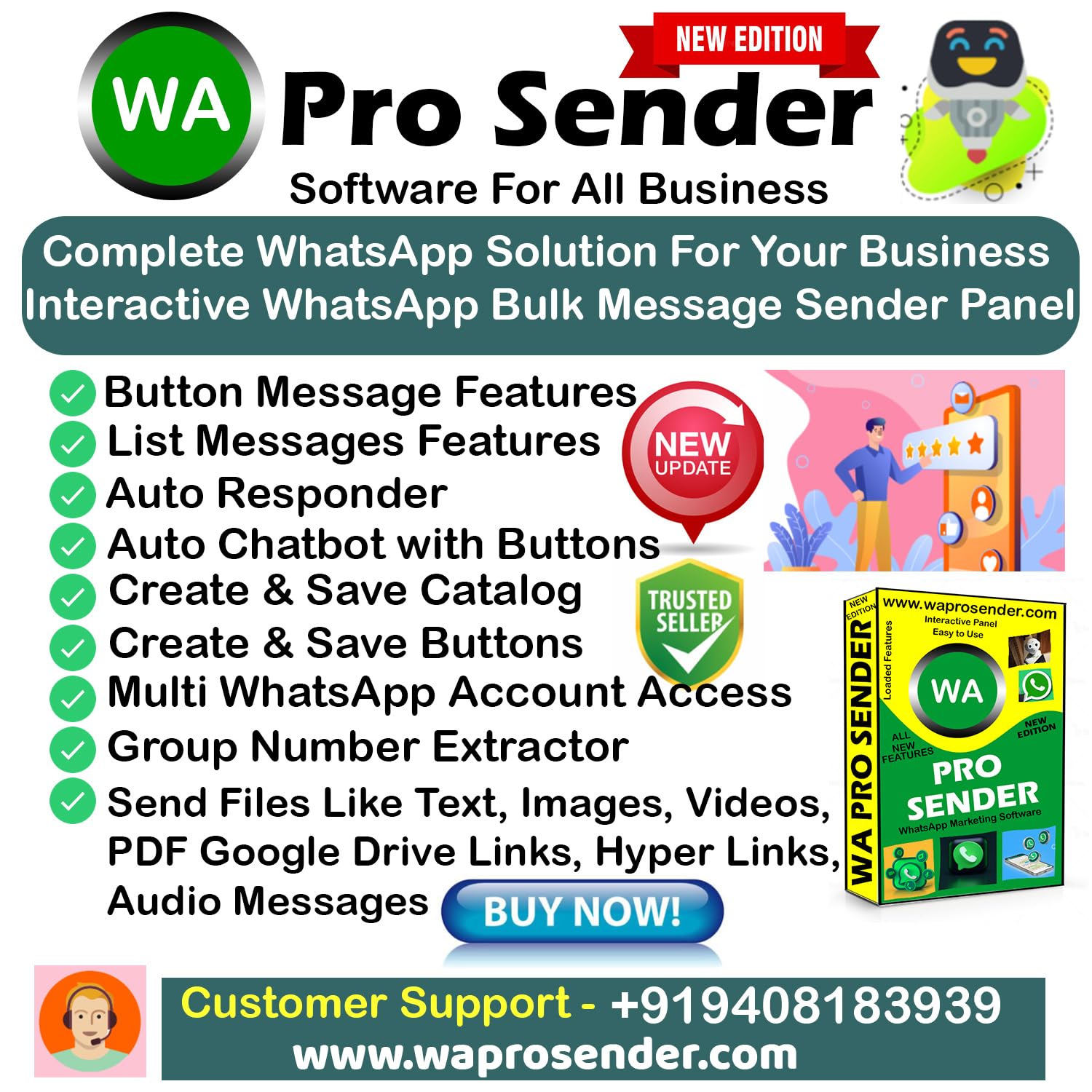 Hi-Speed Message Sending Software For All Businesses, WA PRO SENDER ...