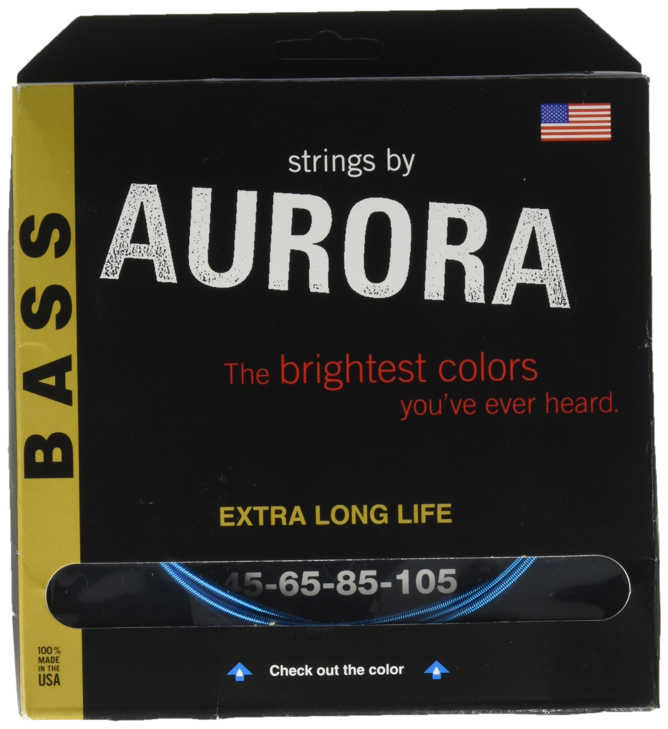 Aurora Strings AURAQ45-105 45-105 Bass Strings, Aqua