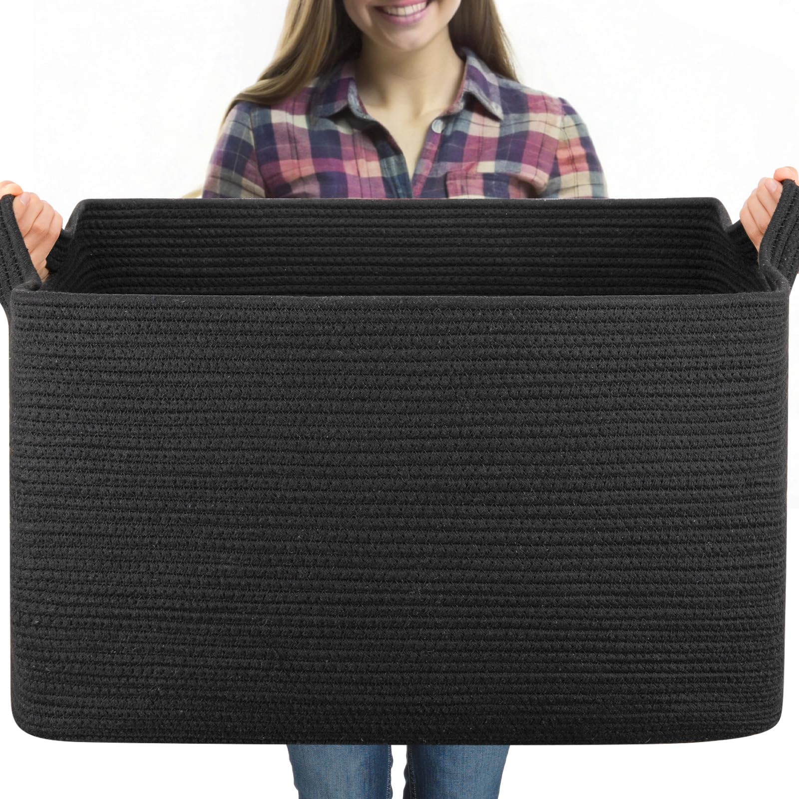 OIASKET 95L Extra Large Blanket Basket, 24