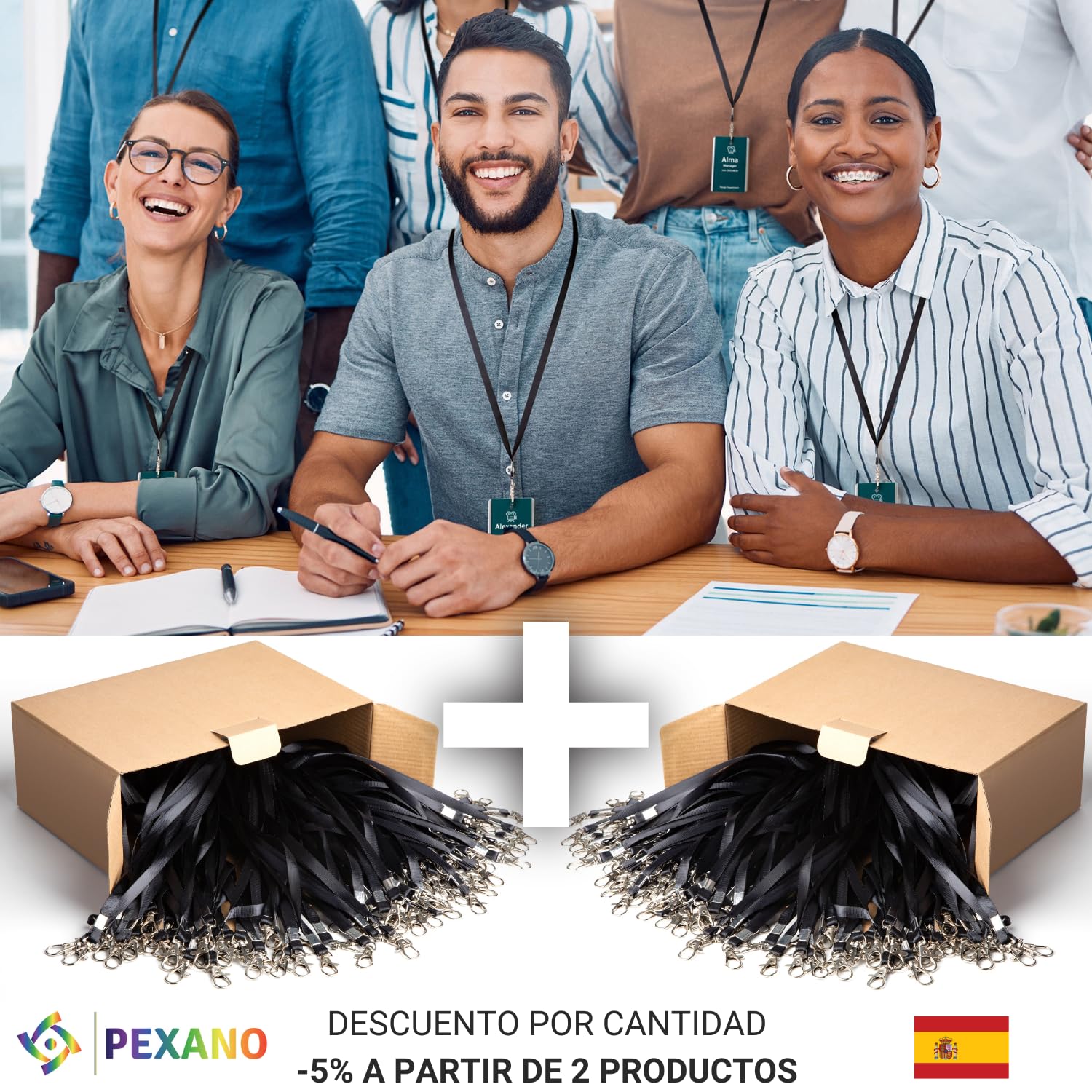 Lanyard para Tarjetas x100 Acreditaciones Colgantes Llaves Profesora Porta Cartoes Pescoço Colgador Identificadores Personales ✯GARANTÍA✯ Cordon Llaves Cuello Soporte Tarjeta de Identificacion Cuello