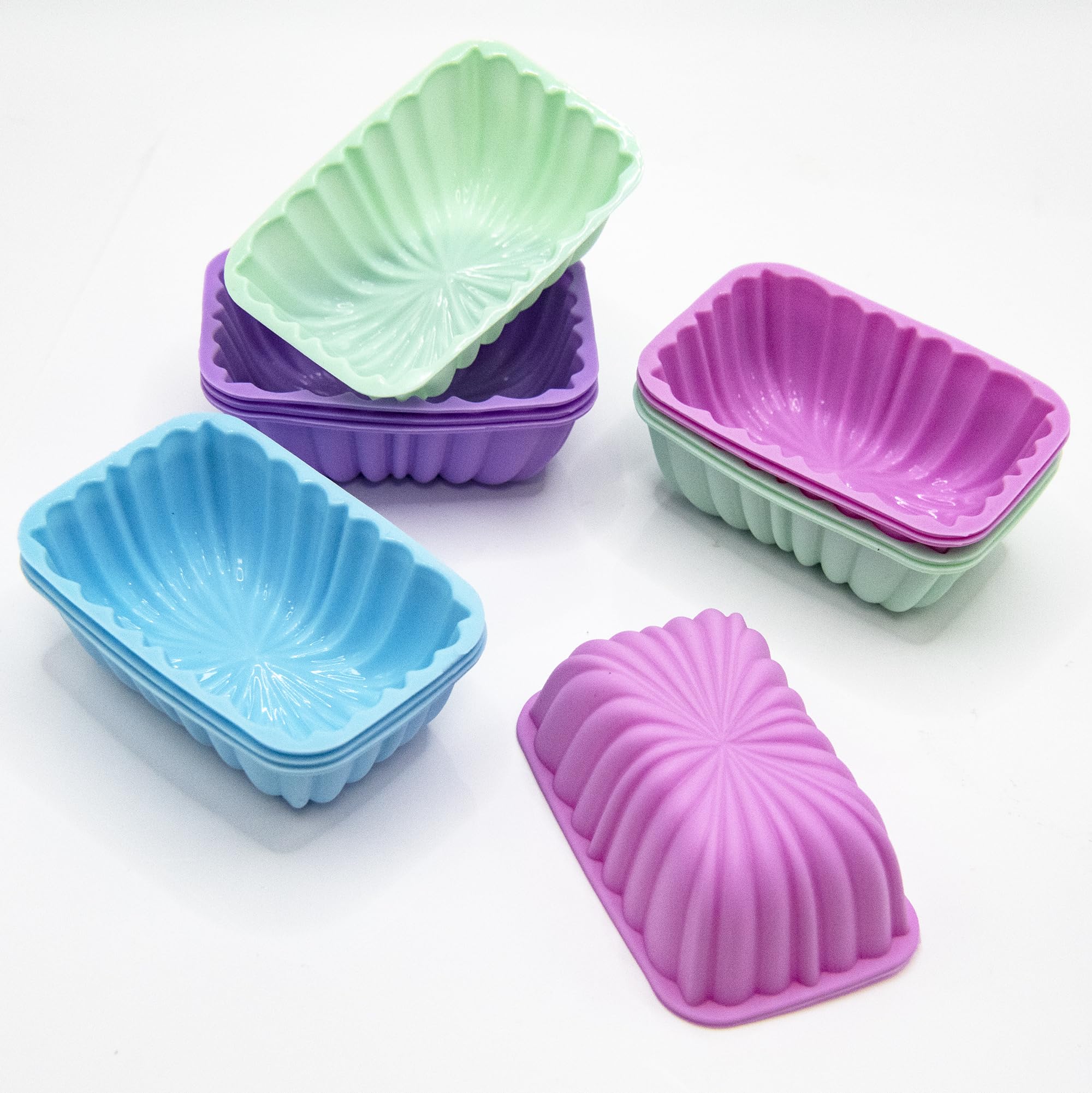 Mini Formy do Pieczenia Muffinów 12 Stuk Silikonowa Mini Forma Prostokątna Forma do Ciasta Mała Wielokrotnego Użytku