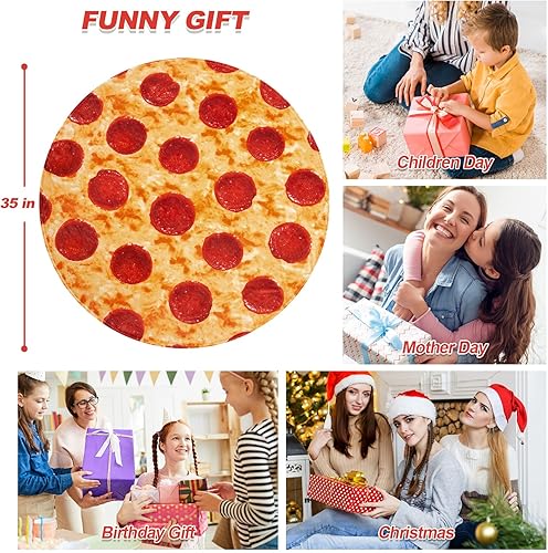 Miniatura 5 de RAINBEAN Mantas de pizza de burrito, regalos divertidos, linda manta de envoltura de comida para adultos y niños, mantas suaves y peludas para