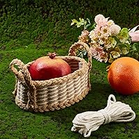 Vista 5 de FREEBLOSS Juego de 2 cestas tejidas para bricolaje, kit de tejido de macramé, suministros para hacer cestas, adecuado para proyectos de artes