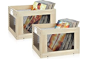 2 Pack Vinyl Record Storage Box in White