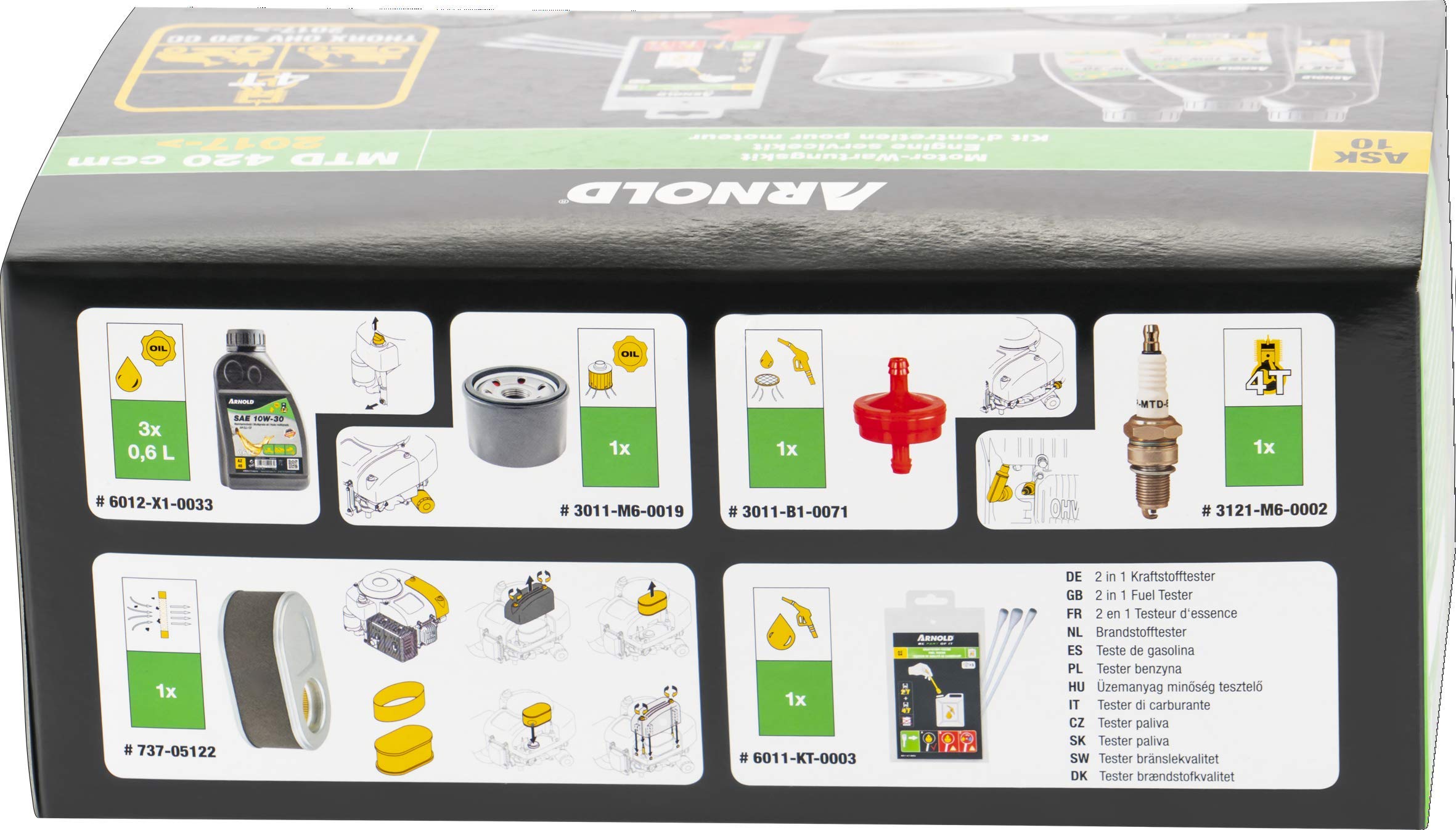 ARNOLD - Kit de Mantenimiento de Motor ASK10 para MTD 420 CC a Partir de 2017.