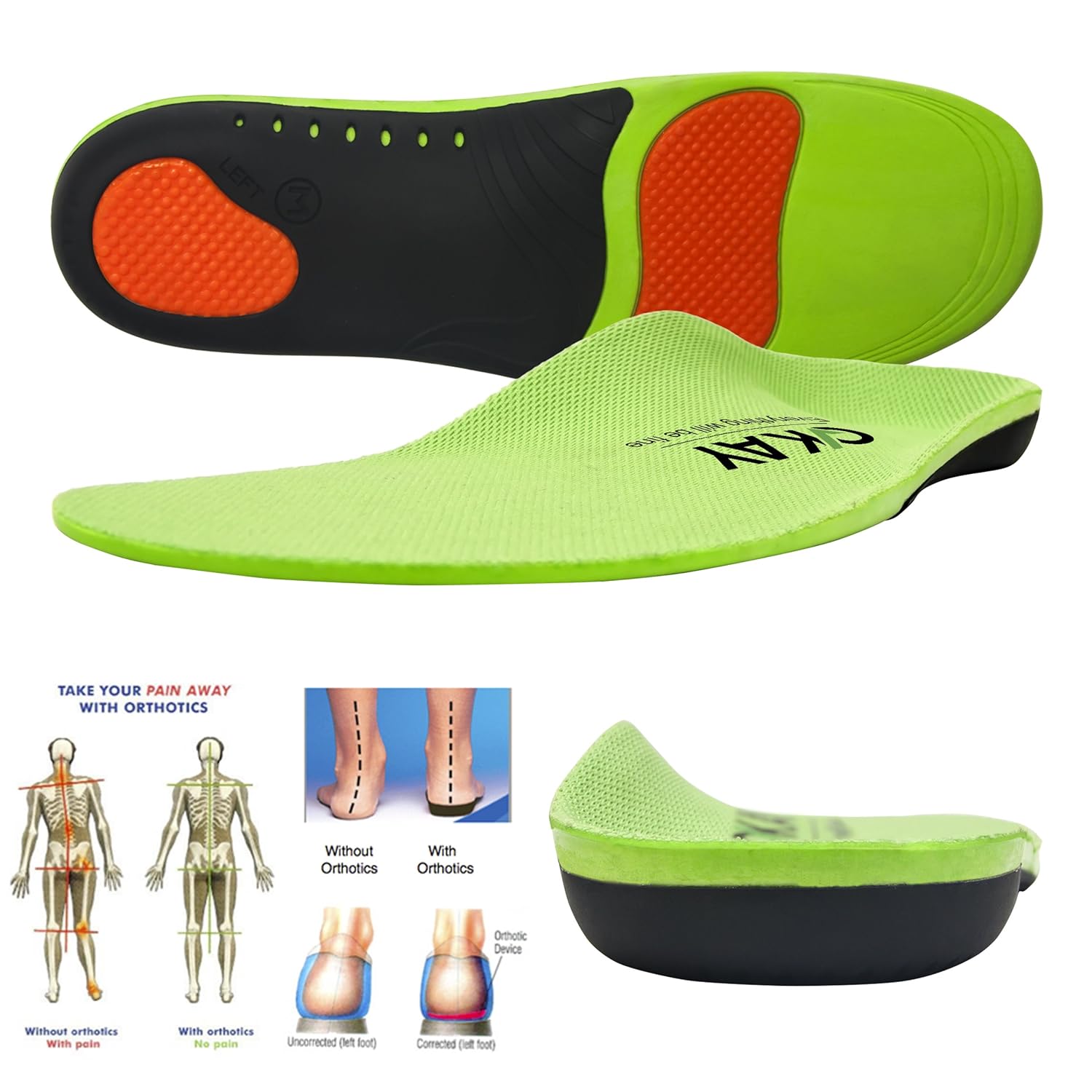 Arch Support Orthotic Shoe Insoles for womenmen Shoe Inserts