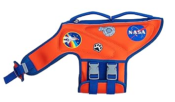 ChoChoCho NASA Dog Life Jacket, Dog Life Vests for Boating and Swimming with Superior Buoyancy & Rescue Handle, Dog Beach Accessories, Life Preserver for Dogs and Puppy (X-Small, Orange)