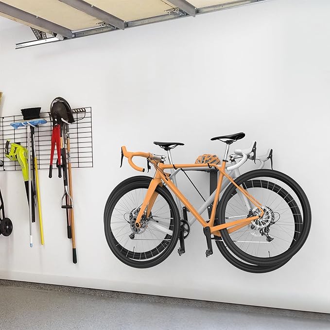 Soporte de pared para bicicletas WALMANN, horizontal, plegable, 2 bicicletas miniatura 2