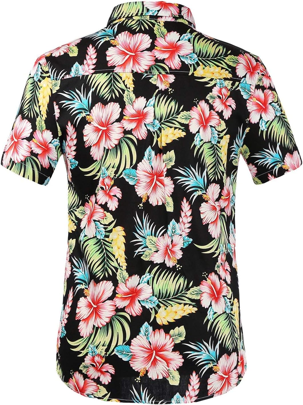 SSLR Mens Hawaiian Shirts Suits Causal Button Down Short Sleeve Shirts Suits for Men - Image 4