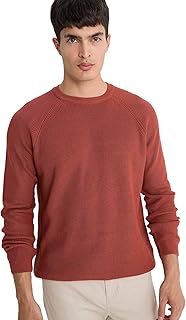 بلوفر تريكو A8458AX كاجوال بأكمام طويلة ورقبة دائرية وقصة قياسية للرجال من ديفاكتو، قطعة واحدة