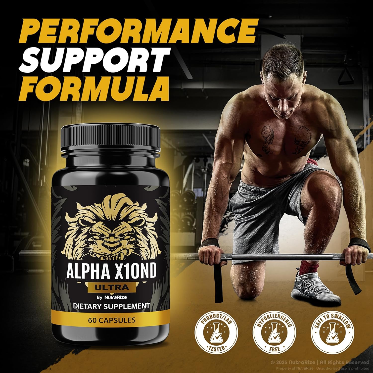 (5 Pack) Alpha X10nd Ultra for Men, Official Male Formula to Maintain Stamina and Peak Performance, All-Natural Blend for Nutrition and Health Support, AlphaX10nd Supplement Reviews (300 Capsules)