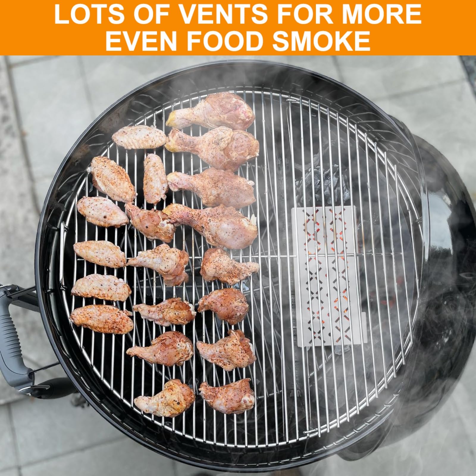 7576 Edelstahl Räucherbox Für Grills – Universal, 304 Edelstahl, Für Gas- & Holzkohlegrills