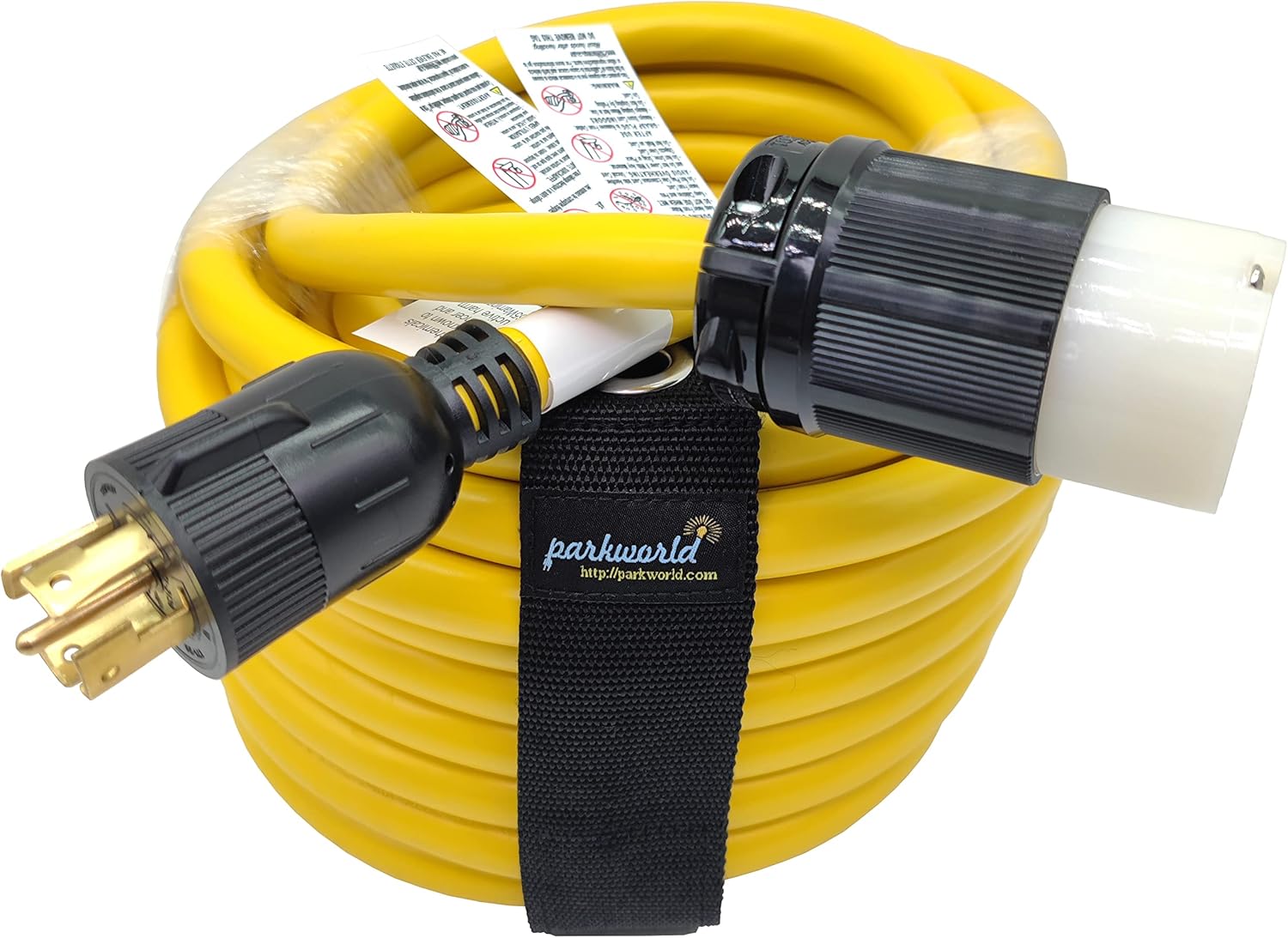 Parkworld NEMA L21-30 Extension Cord with SJTW (5) 10AWG, 30 Amp 3-Phase 120/208V, UL Listed (25FT)