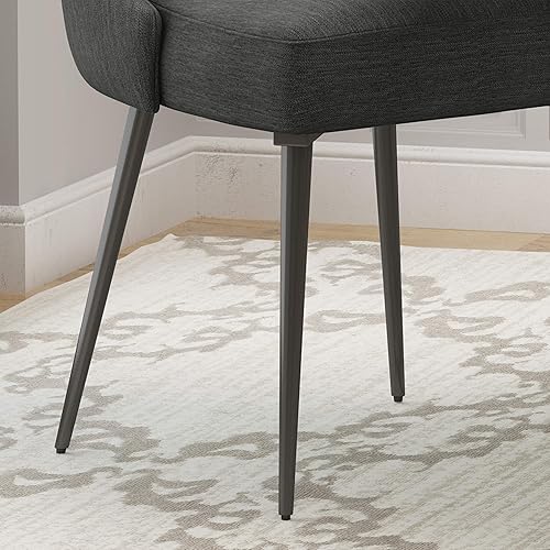 Miniatura 6 de GDFStudio Sillas de comedor modernas de tela (juego de 2), carbón