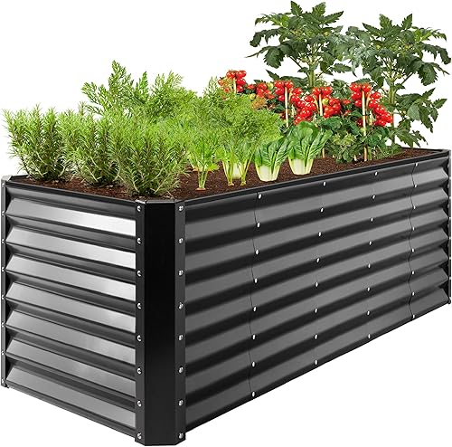 Miniatura 55 de Best Choice Products Cama de jardín elevada de metal para exteriores de 6 x 3 x 2 pies, maceta de raíces profundas para verduras, flores, hierbas