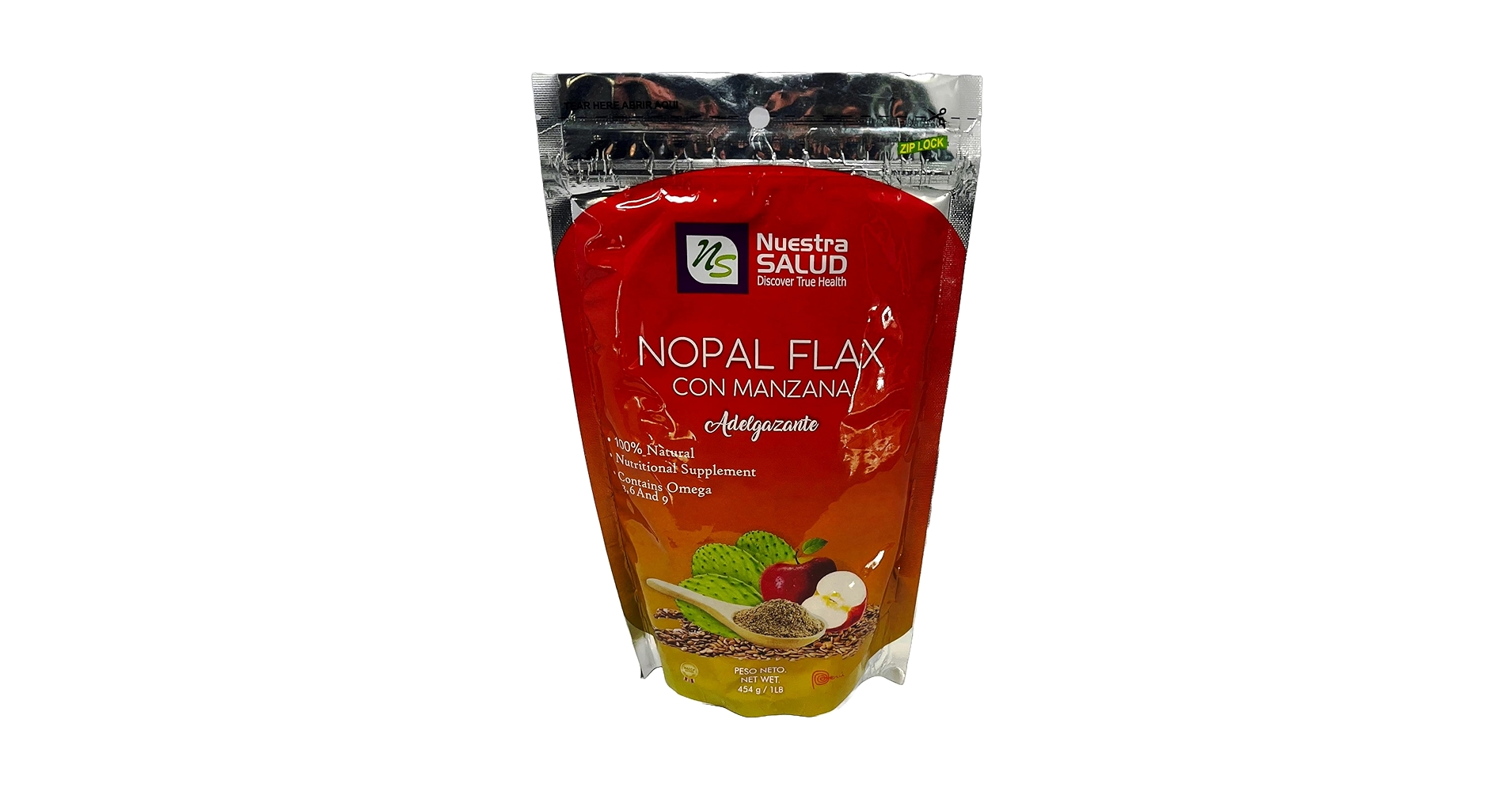 Amazon.com : Nopal Flax With Apple Linaza Plus Nopal Manzana