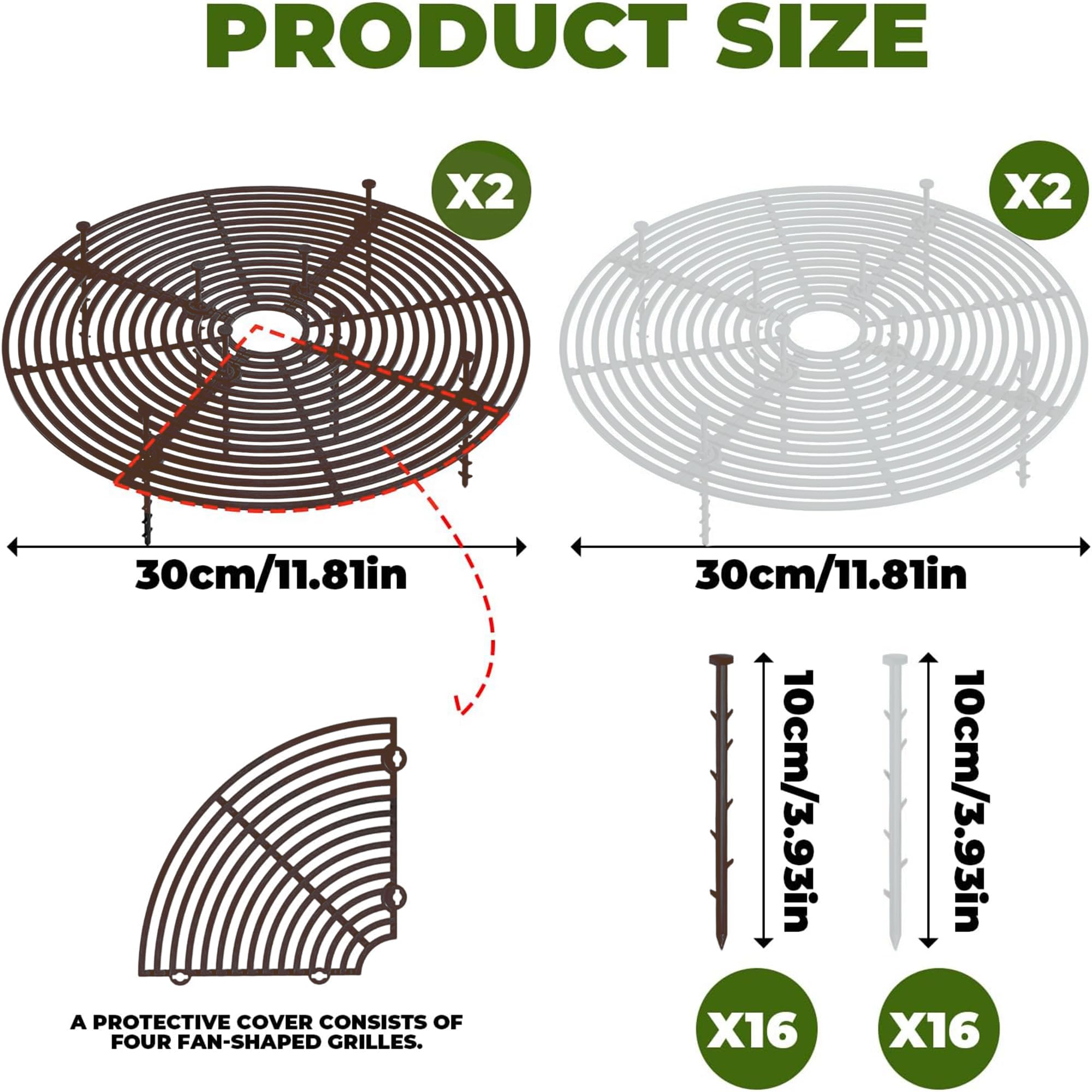 4 Piezas protección Planta Gato, 30 cm Rejilla protección de la Planta, Rejilla de Fondo de Maceta Ajustable, Adecuada para la protección de Las Plantas
