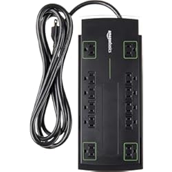 Amazon Basics – Protector de sobretensión de 12 tomacorrientes 4.320 Julios