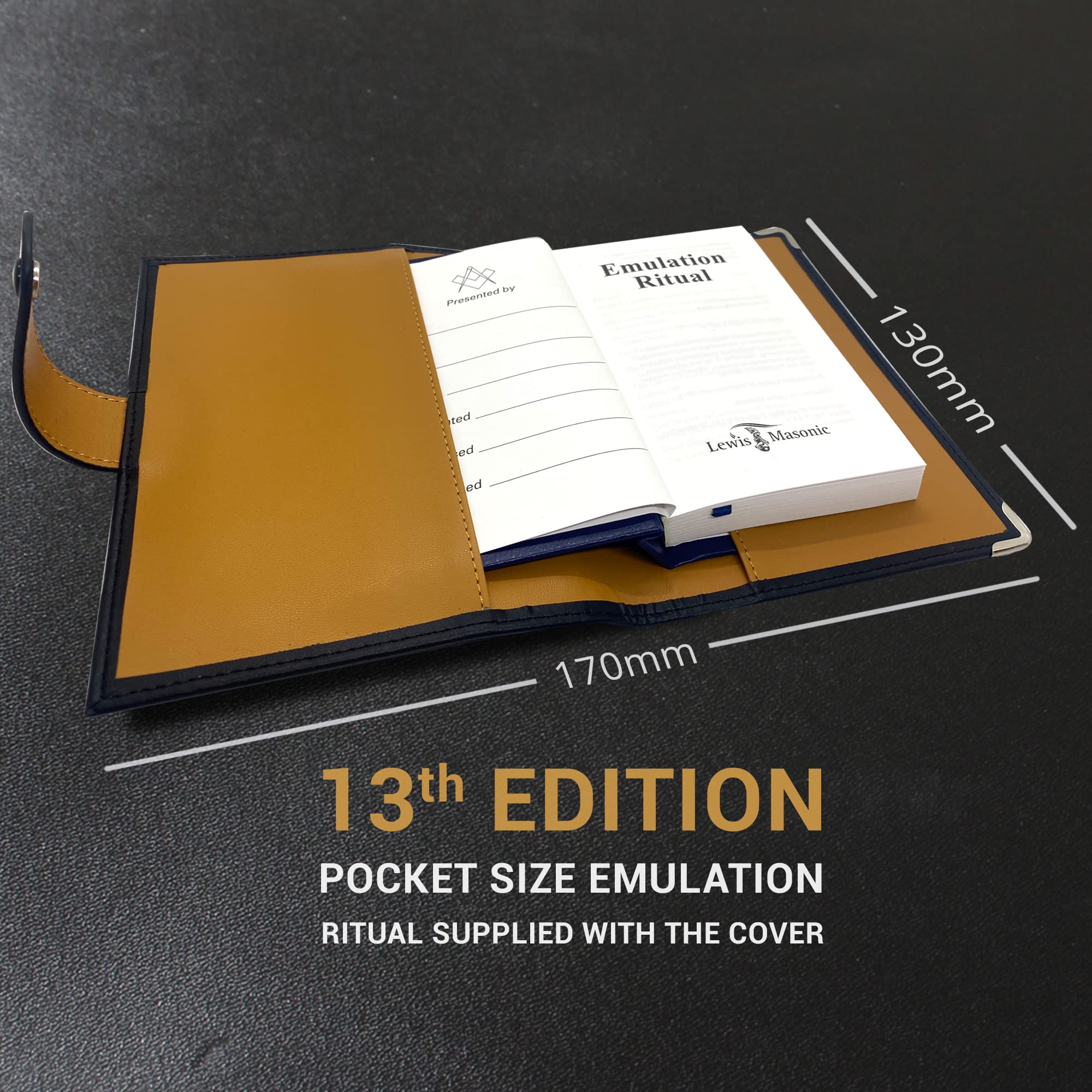 Masonic Craft 13th Edition Emulation Ritual (Pocket) Within a Leather Freemasons Book Cover Buy