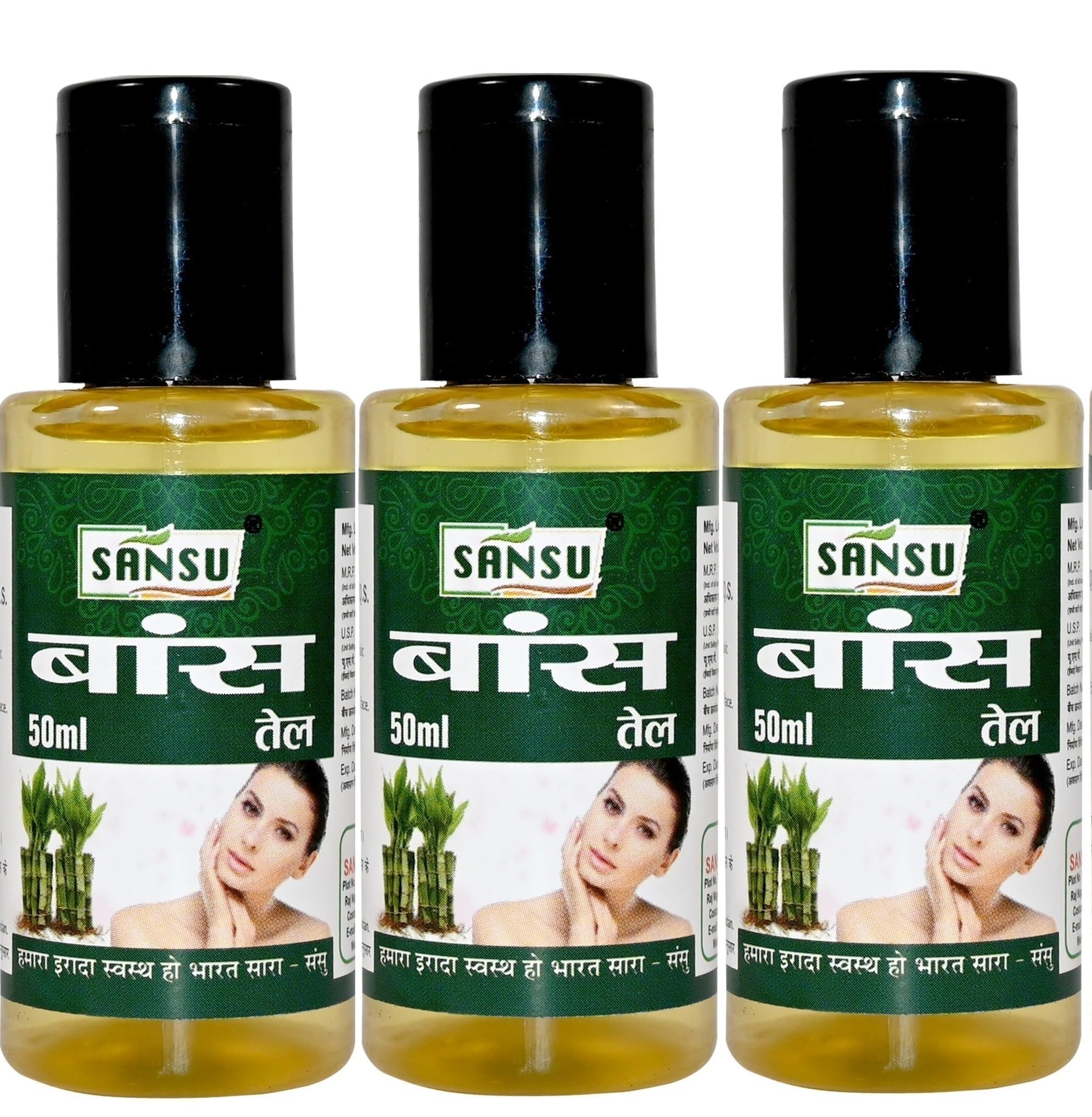 Organic Bamboo Ka Tail – Natural Bans Oil 50ML (Pack of 3) | Ayurvedic Hair & Skin Care | Strengthens Hair Roots | Nourishes Skin | 100% Pure Herbal Formula-image-7