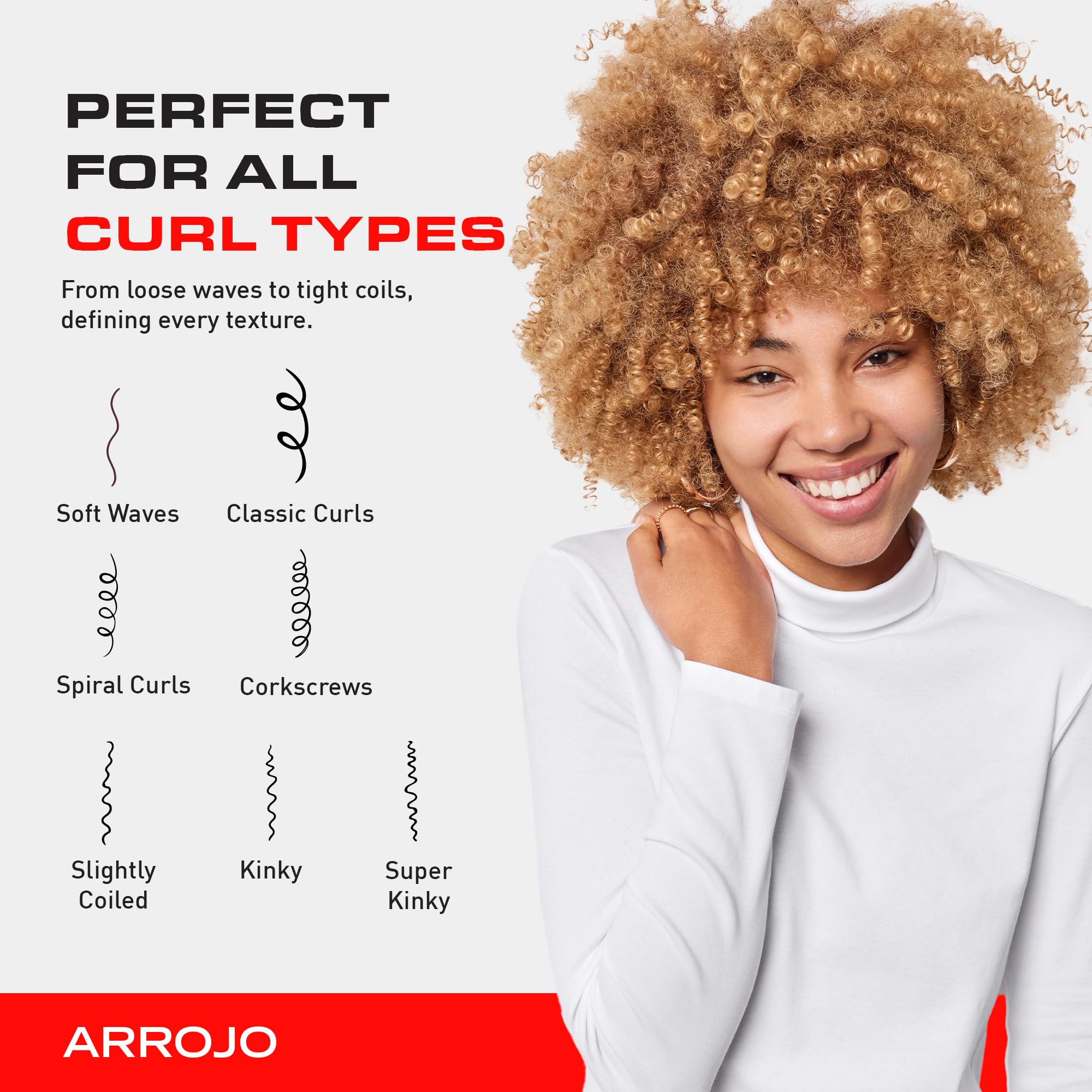 ARROJO Curl Control Curly Hair Gel – Curly Hair Products for Unruly Curls – Sulfate Free Curl Gel w/Vitamin B5 – Hair Gel for Curly Hair to Calm & Control – Anti Frizz Hair Products