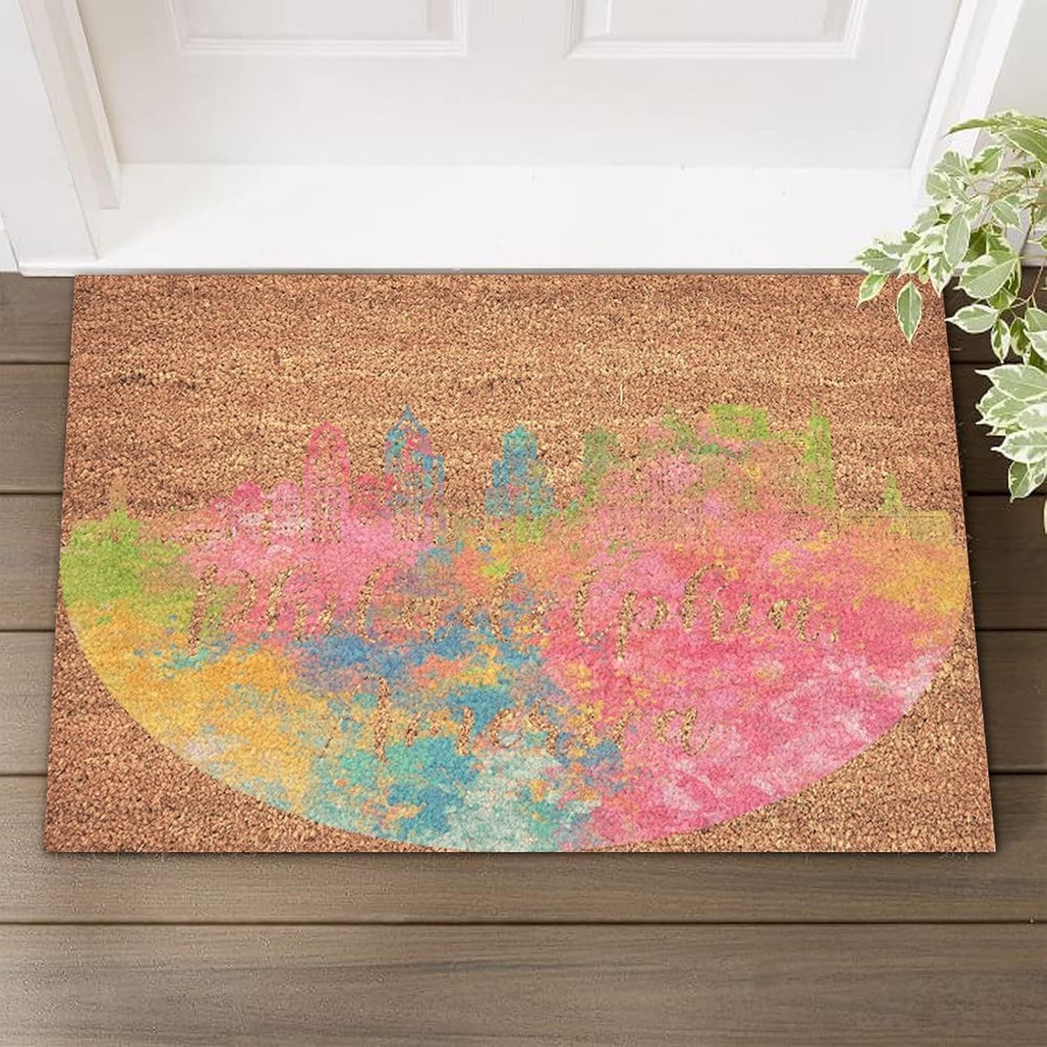 America City Philadelphia Coir Door Mat Weather Resistant