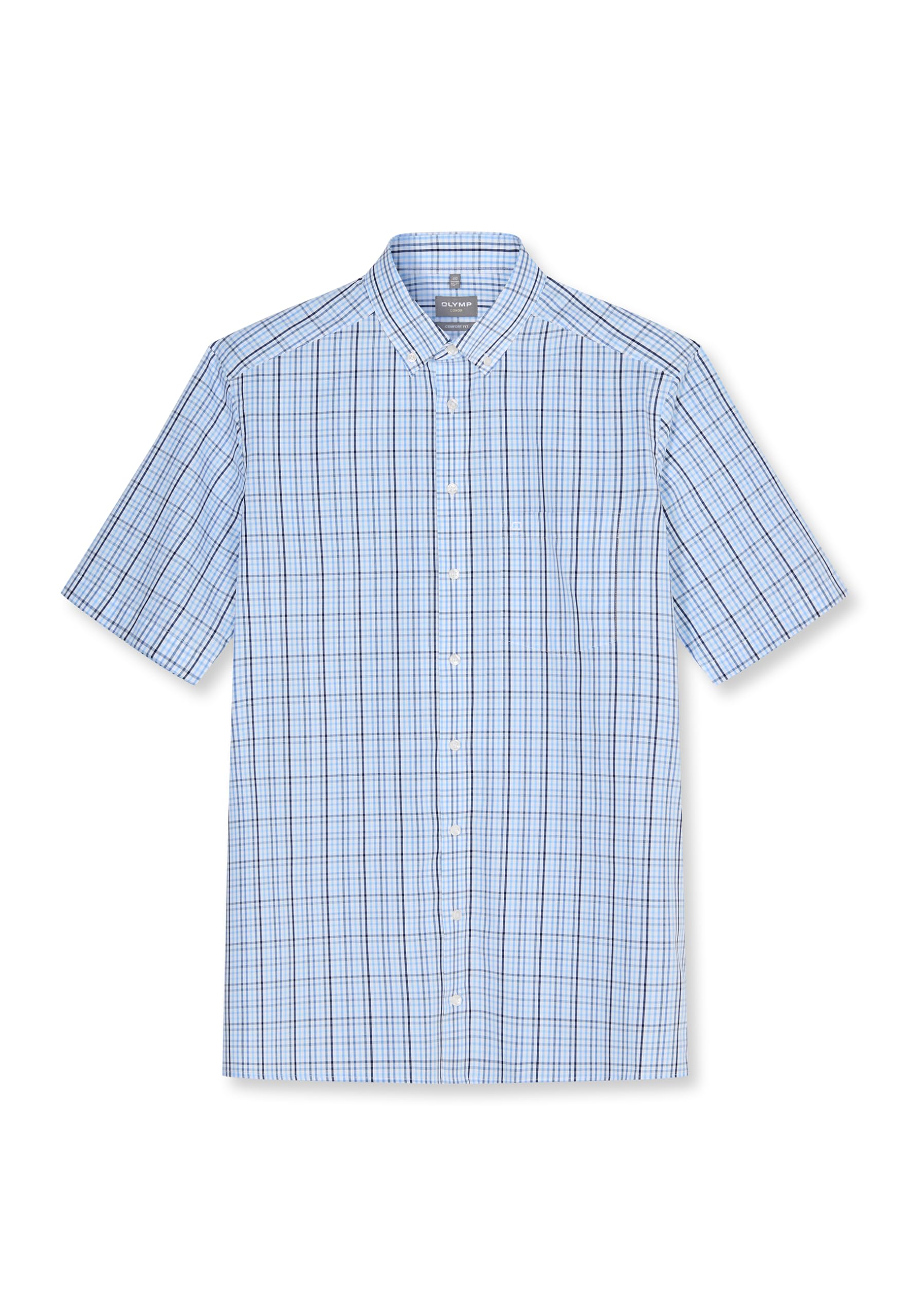 OLYMP Herren Hemd Kurzarm Comfort Fit 20 Kariert 105212