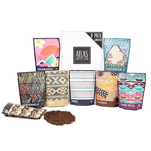 Miniatura 6 de Atlas Coffee Club World of Coffee Sampler  Juego de regalo de café gourmet paquete de 8 cajas variadas de los mejores cafés de origen único del