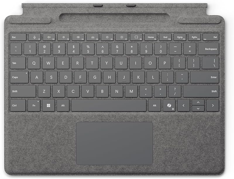 Klávesnica Microsoft Surface Pro s držiakom na pero Lapiz – platinová farba, príslušenstvo k notebooku s úložným priestorom