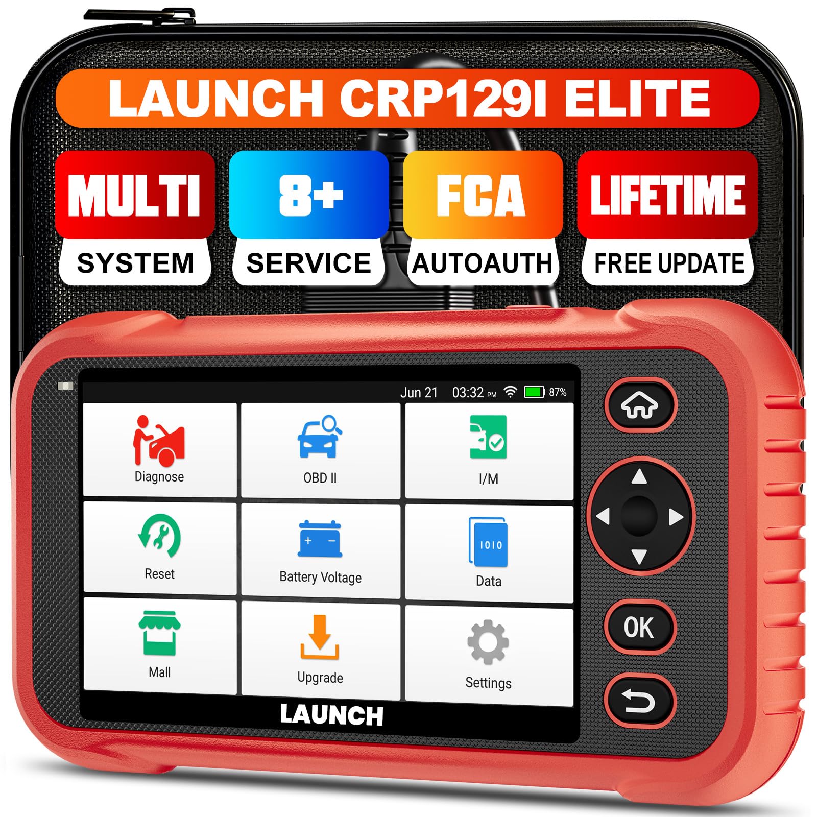 LAUNCH Scanner CRP129I OBD2, AutoAuth FCA 2026, próxima geração, 8