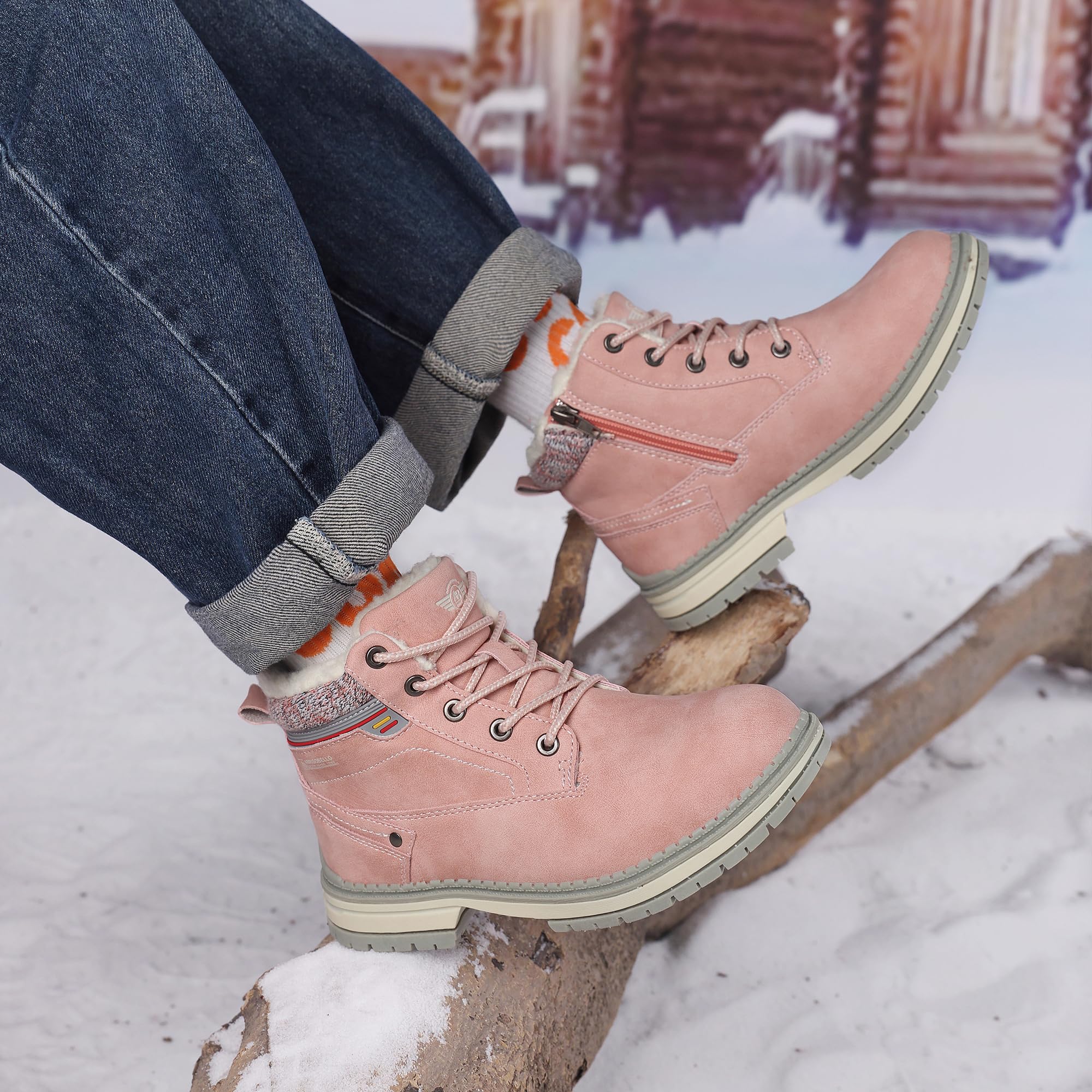 ARRIGO BELLO Bottes Hiver Enfant Bottines Fille Chaussure Garçon Fourrée Antidérapantes Chaudes Fermeture éclair Neige Boots Size 31-39