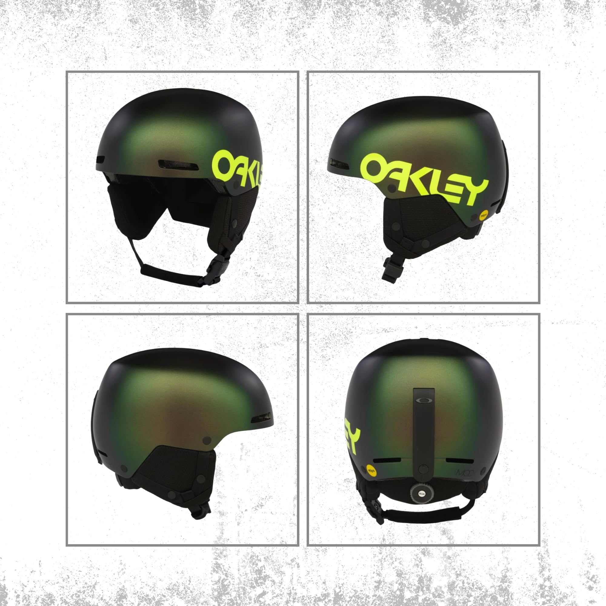 Oakley MOD1 PRO MIPS prata/verde Colorshift FP pequeno capacete de