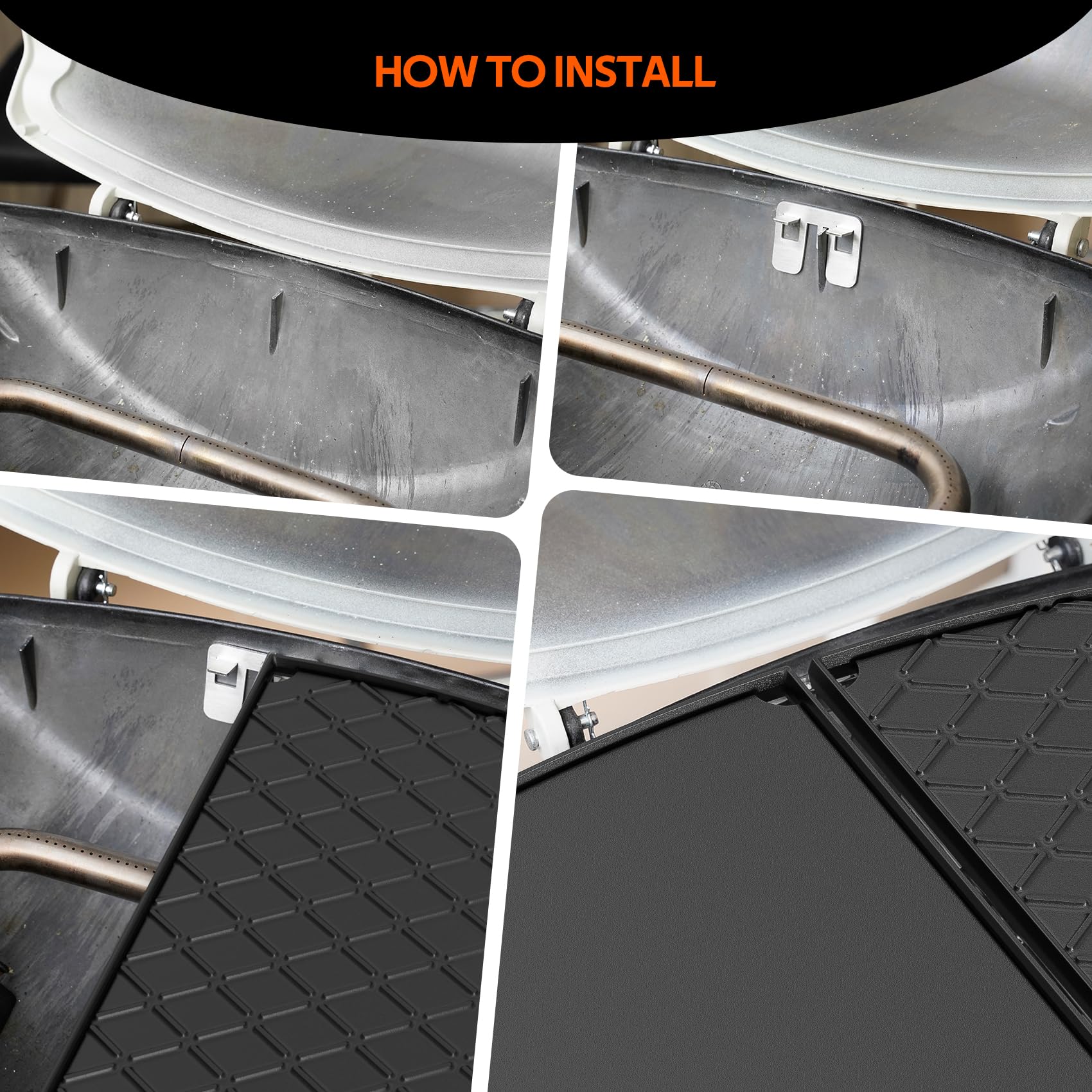 Onlyfire Plancha de hierro fundido para Weber Q100, Q120, Q140, Q1000, Q1200, Q1400 Series Gasgrill, 32 x 21,3 cm Placa de parrilla reversible, piezas de repuesto 6558, 2 en 1 Reversible Griddle
