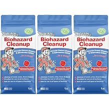 Sprinkle & Sweep Biohazard Cleanup - 8oz, 3pk - Human Bodily Fluid Solidifier, Enzyme Powder, Absorbent, Odor Elimination, Home-Facilities-School