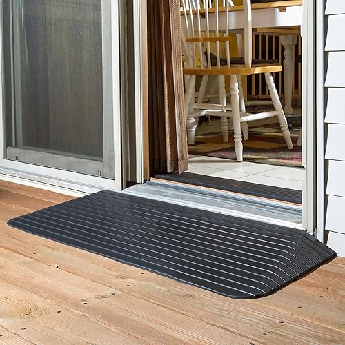 Vista 19 de Rampa de goma maciza para silla de ruedas Silver Spring, poderosa, para entrada, rampa, Negro, 1, 1