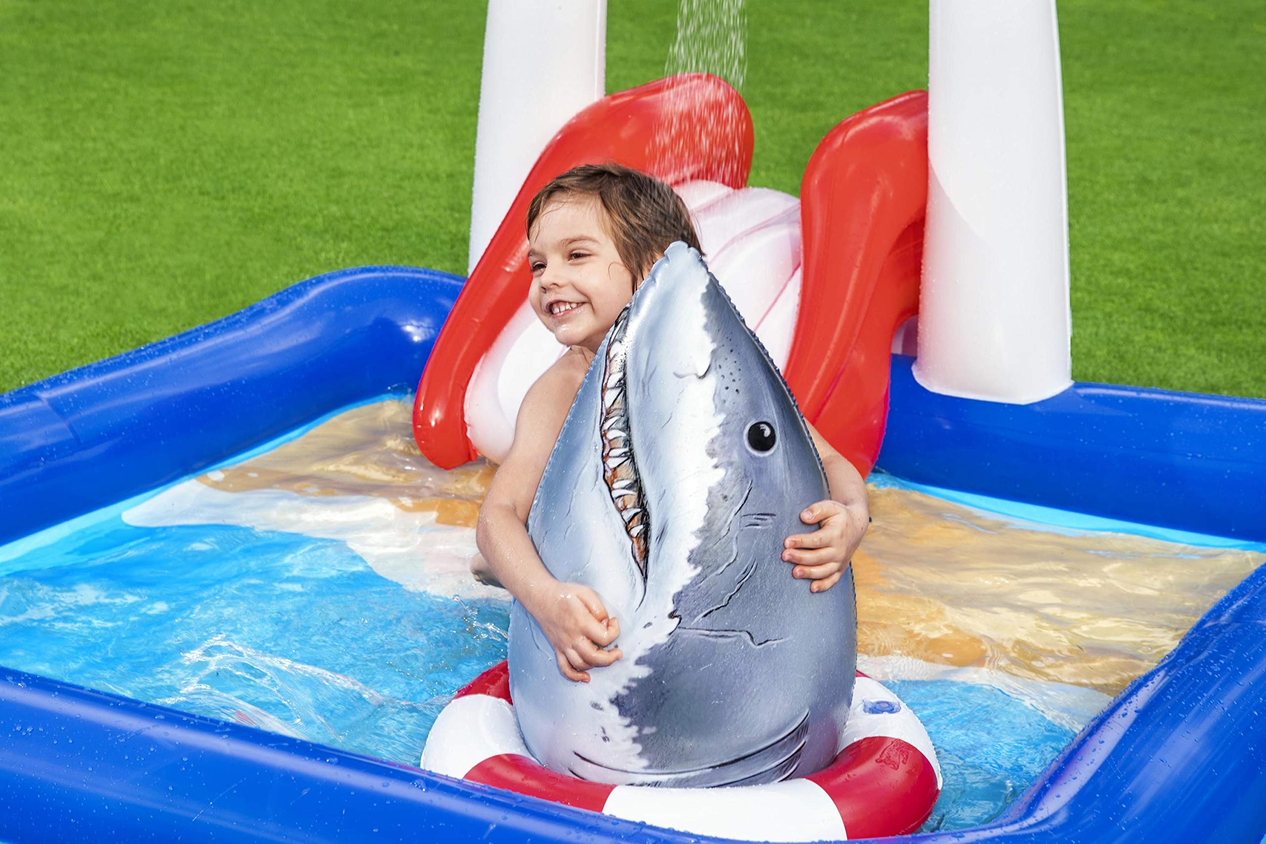 Bestway Wasserspielcenter Rettungsschwimmer, 234 x 203 x 129 cm, 65096, Color