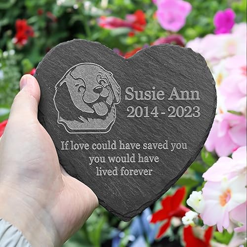 Miniatura 2 de Lápida Golden Retriever, Piedra de Tumba Golden Retriever, Lápida Golden Retriever, Marcadores de Tumba Golden Retriever, Piedra de jardín Golden