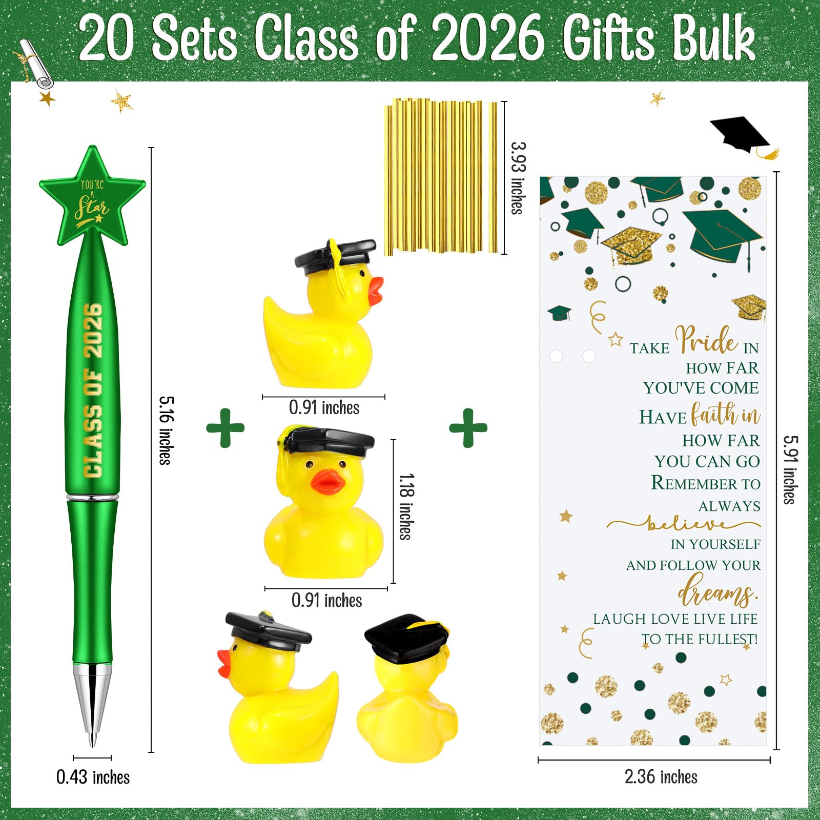Snapklik.com : Sayglossy 20 Sets Graduation Gifts Bulk Star Ballpoint ...