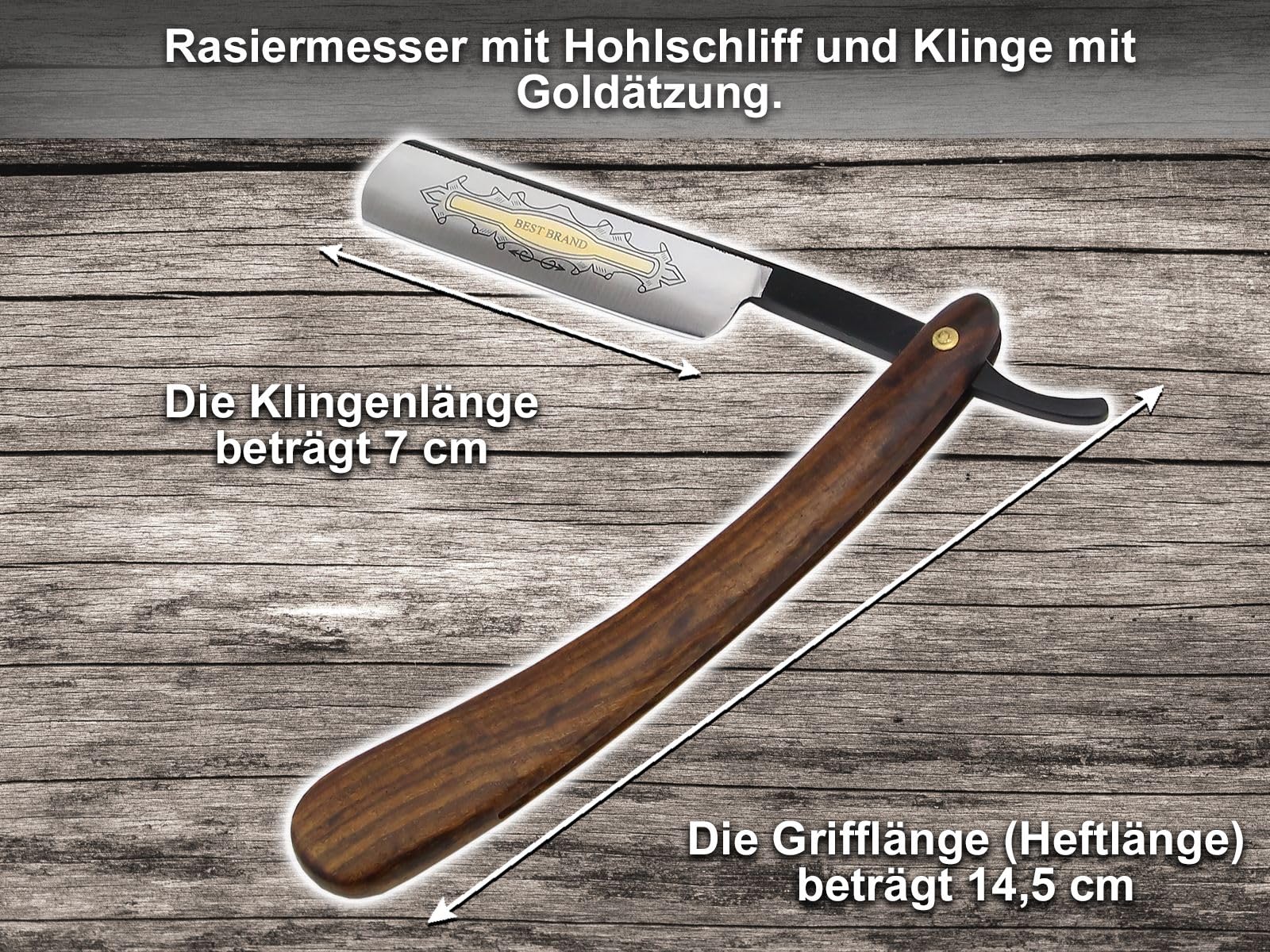Rasiermesser Geschenk als 5-teiliges Bartpflege-Rasurpflege Set für Männer | Barber Set Geschenkidee für die klassische Nassrasur mit Solinger Schleifpaste inkl. Rasierschaum Schale & Aufbewahrungsbox