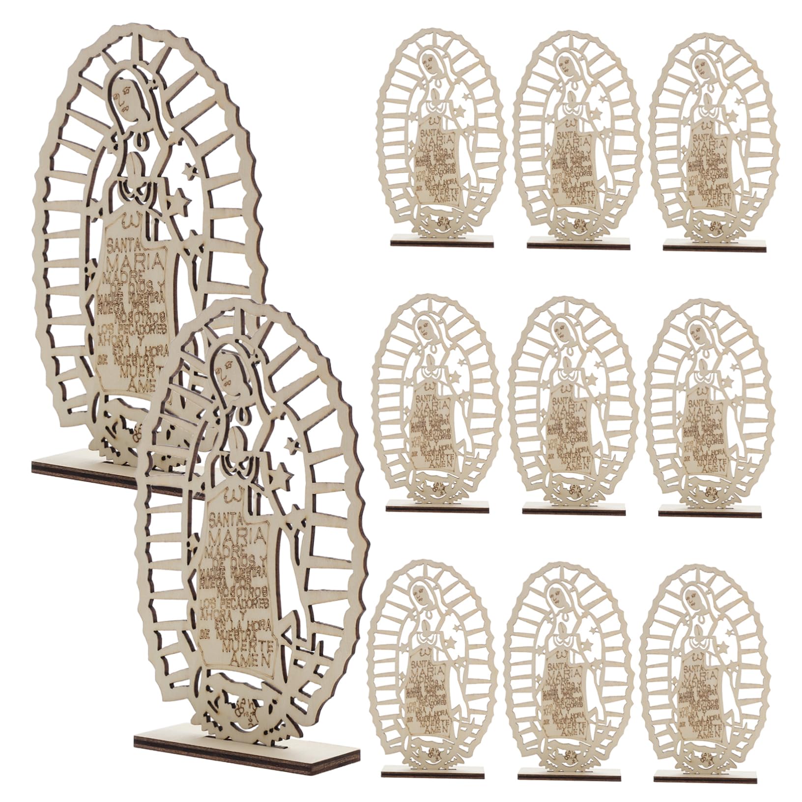 16stücke Teiliges Aus Charmanten Holz-babytauf-mittelstücken Für Religiöse Feiern Hochzeiten Und Babypartys Elegantes Tischdekor Für Taufen Und Besondere Anlässe
