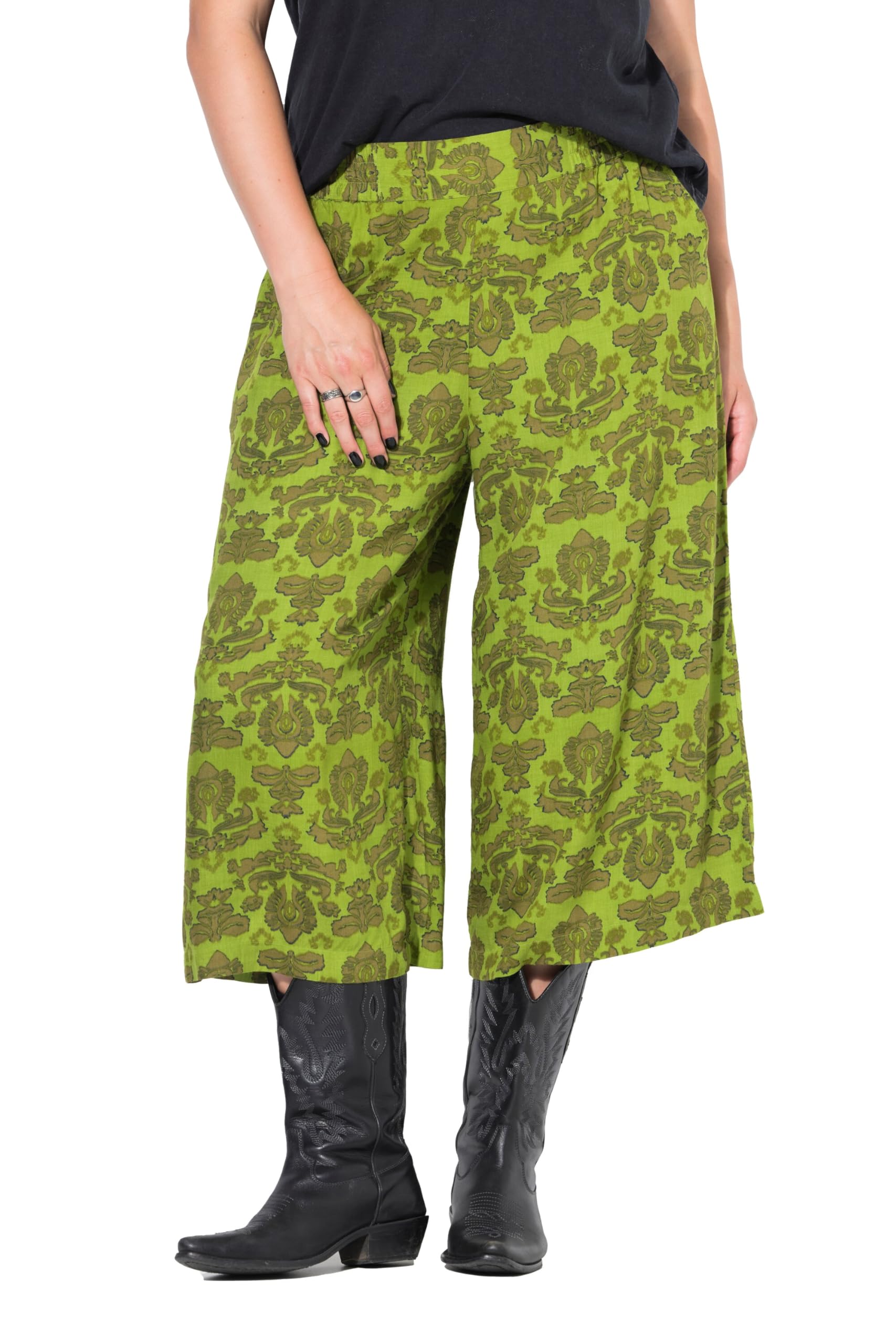 Studio Untold Damen große Größen Übergrößen Plus Size Culotte, Very Wide Legs, Paisleys 843626