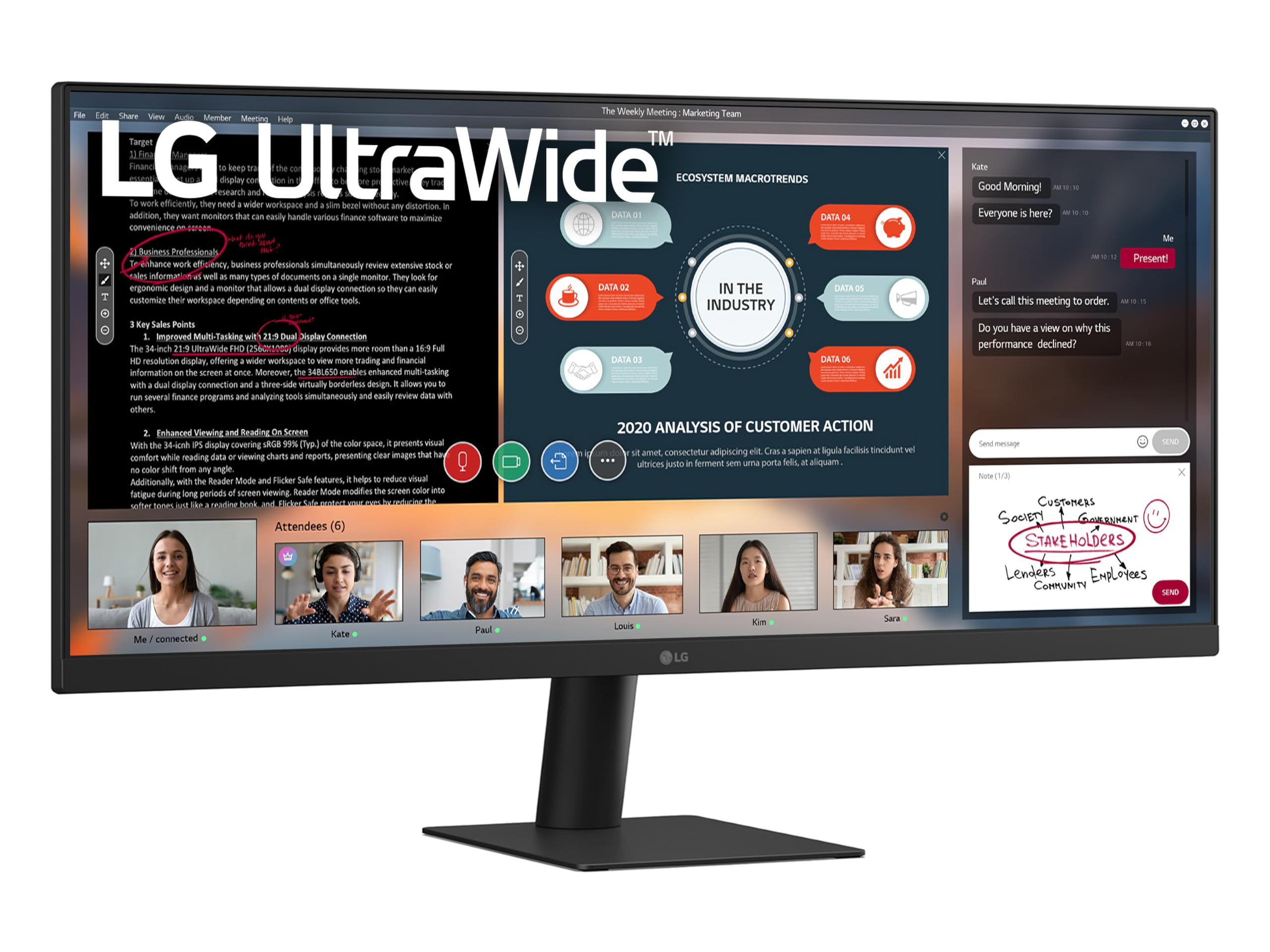 LG 29U511A Monitor UltraWide 21:9 29" IPS, WFHD (2560x1080), HDR10, 100Hz, sRGB 99%, HDMI, DisplayPort, Uscita Cuffie, Schermo Antiriflesso, Reader Mode, Flicker Safe, Nero