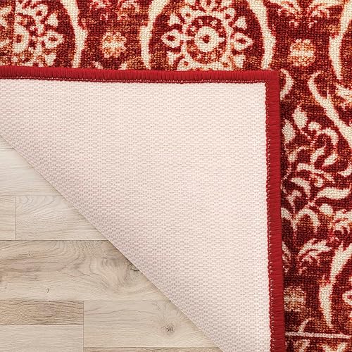 Miniatura 107 de Antep Rugs - Alfombras antideslizantes (antideslizante) 5 x 7 con parte trasera de goma floral geométrica de bajo perfil para interiores