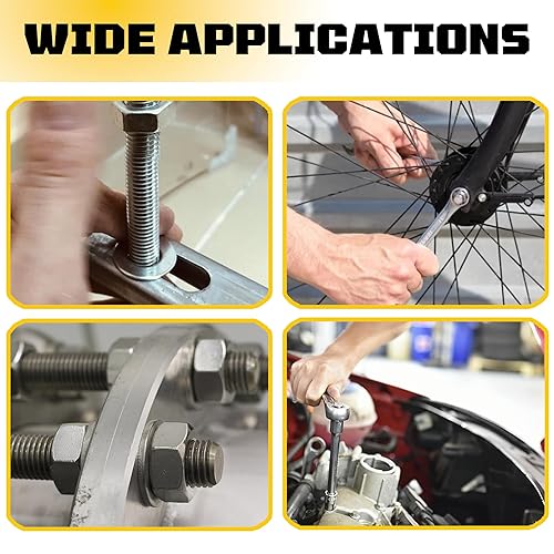 Miniatura 5 de 520 arandelas planas de acero inoxidable SAE + métricas para tornillos, acero inoxidable 304, varios 23 tamaños (M3 M4 M5 M6 M8 M10 M12 6# 8 # 10#