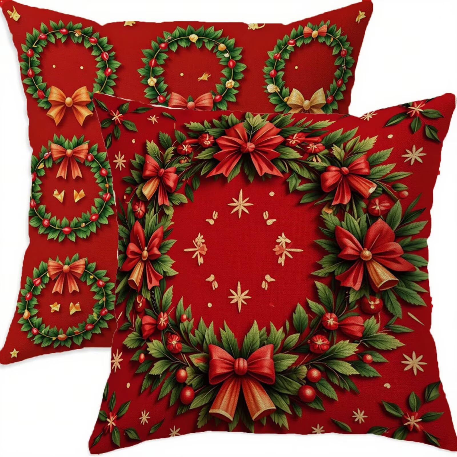 Housse coussin Noël 70x70 pour décorer le canapé du salon en hiver