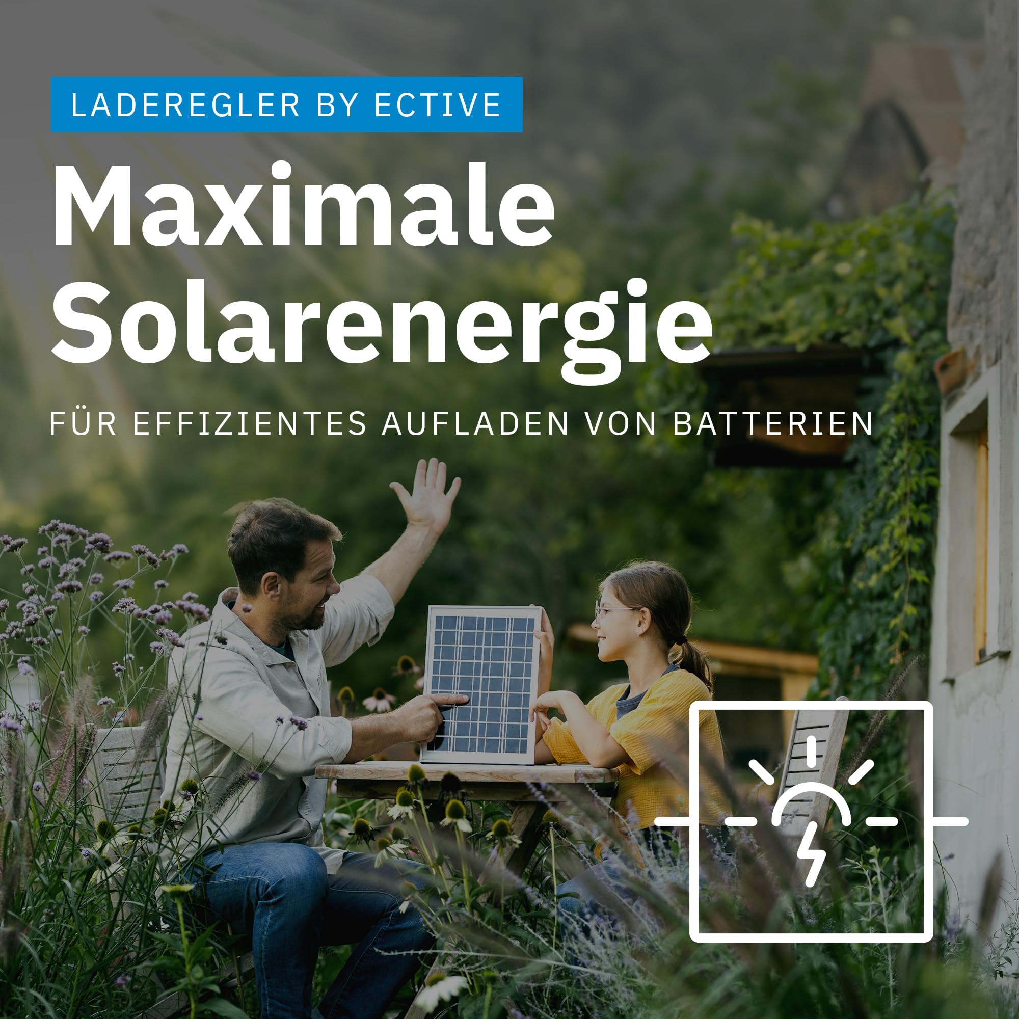 ECTIVE - Laderegler Solar 12/24 Volt SC 20 PRO - MPPT Solar-Laderegler 20A 100V mit Bluetooth – Solarladeregler Ladegerät für AGM, Gel, Lithium-Batterien - Solar Charge Controller ECE R10 Zertifiziert