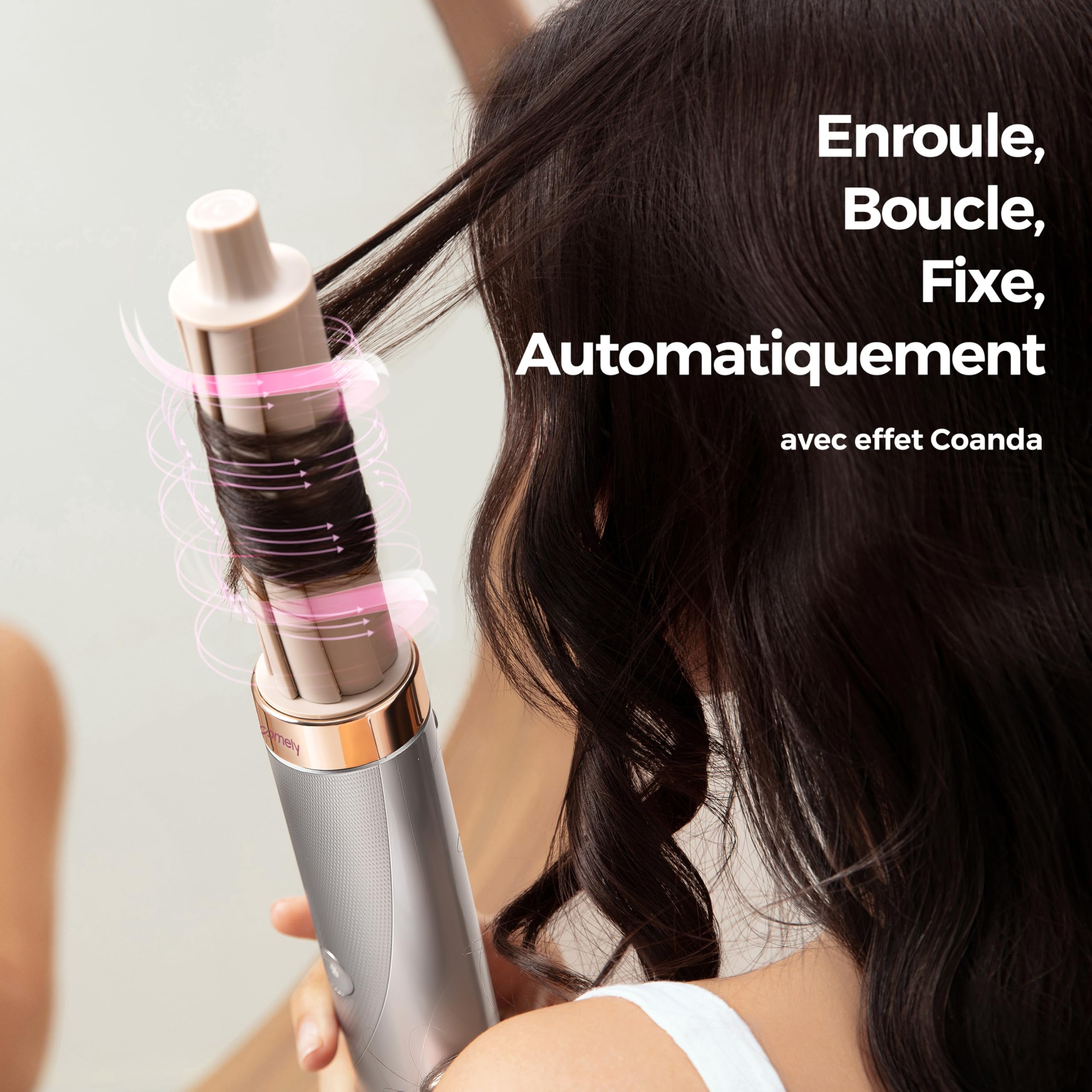 AirEdge A3 Brosse Soufflante 5-en-1 avec Boucleur à Cheveux Automatique Coanda, Moteur 1500W – Lisseur, Volumateur, Séchage Rapide, Ionique Anti-Frisottis – Pour Cheveux Longs, Fins ou Épais
