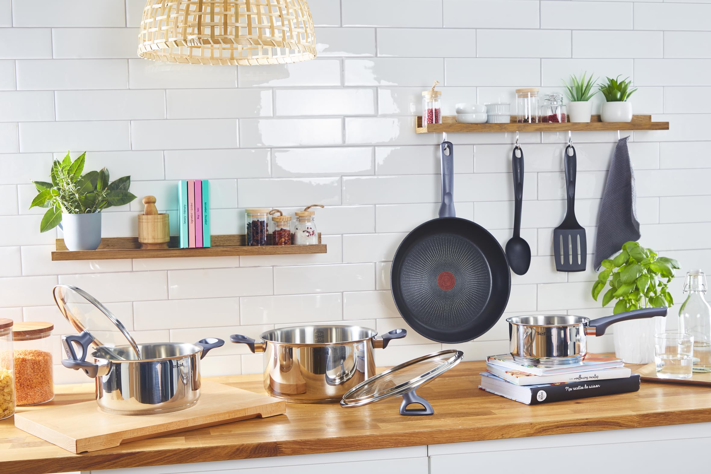 TEFAL Daily Cook G713SB45, 11-elementowy zestaw garnków + patelnia, stal nierdzewna