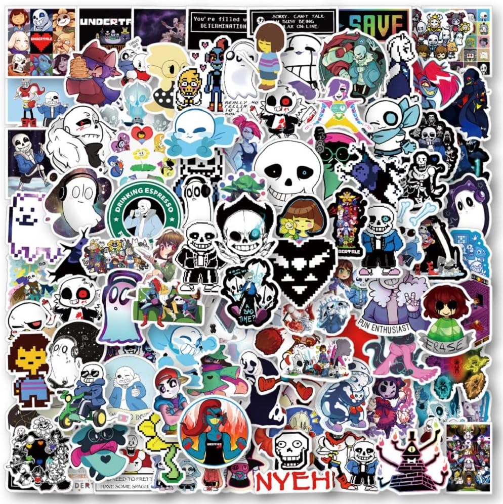 Amazon.com: 100Pcs Un_dertale Stickers | Vinyl Waterproof Game Un ...